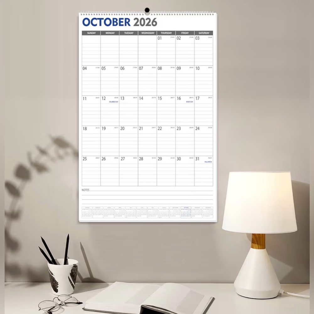 Large Wall Calendar Jan 2026 - June 2027